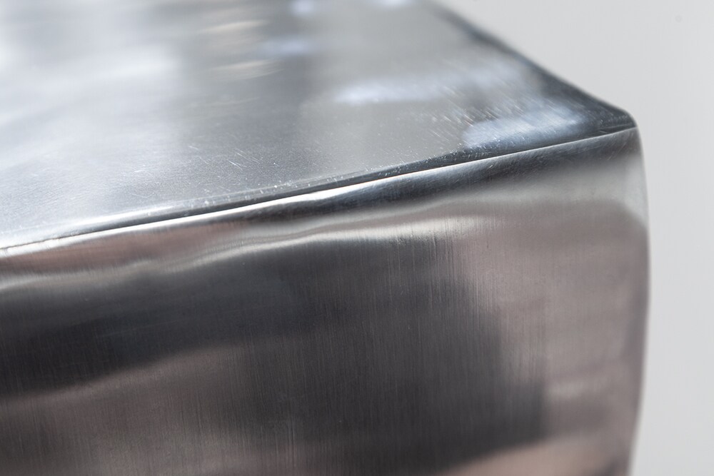 riess-ambiente Beistelltisch TWIST - 30cm silber Aluminium poliert Sitzhocker Modern Design