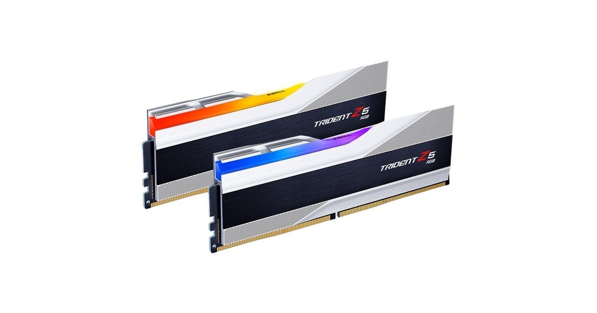 G.Skill32 GB DDR5-8000 Kit werkgeheugen  (Zilver/zwart, F5-8000J3848H16GX2-TZ5RS, Trident Z5 RGB, XMP 3.0)
