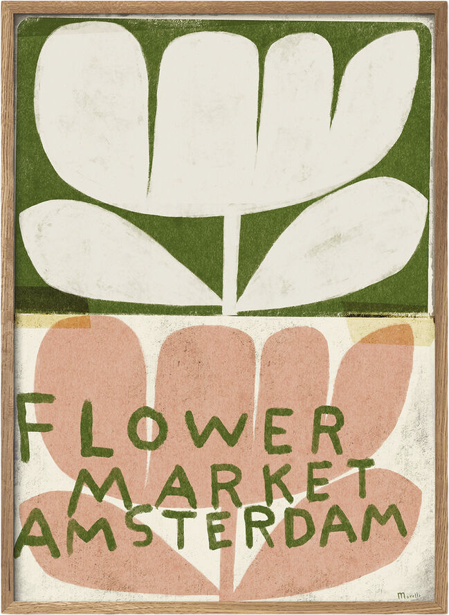 Poster & Frame Marco Marella - Flower Market Amsterdam Flerfarvet