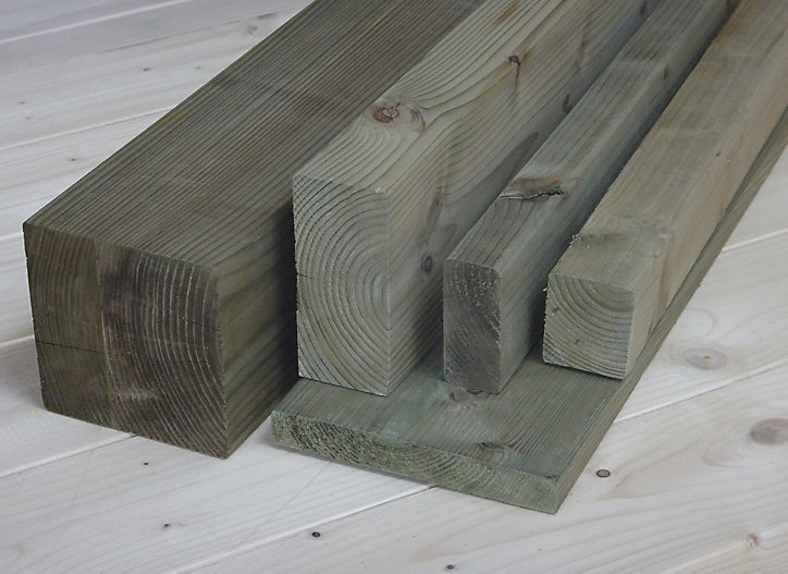 Poutre classe 3 145 x 45 mm, L.4 m vert