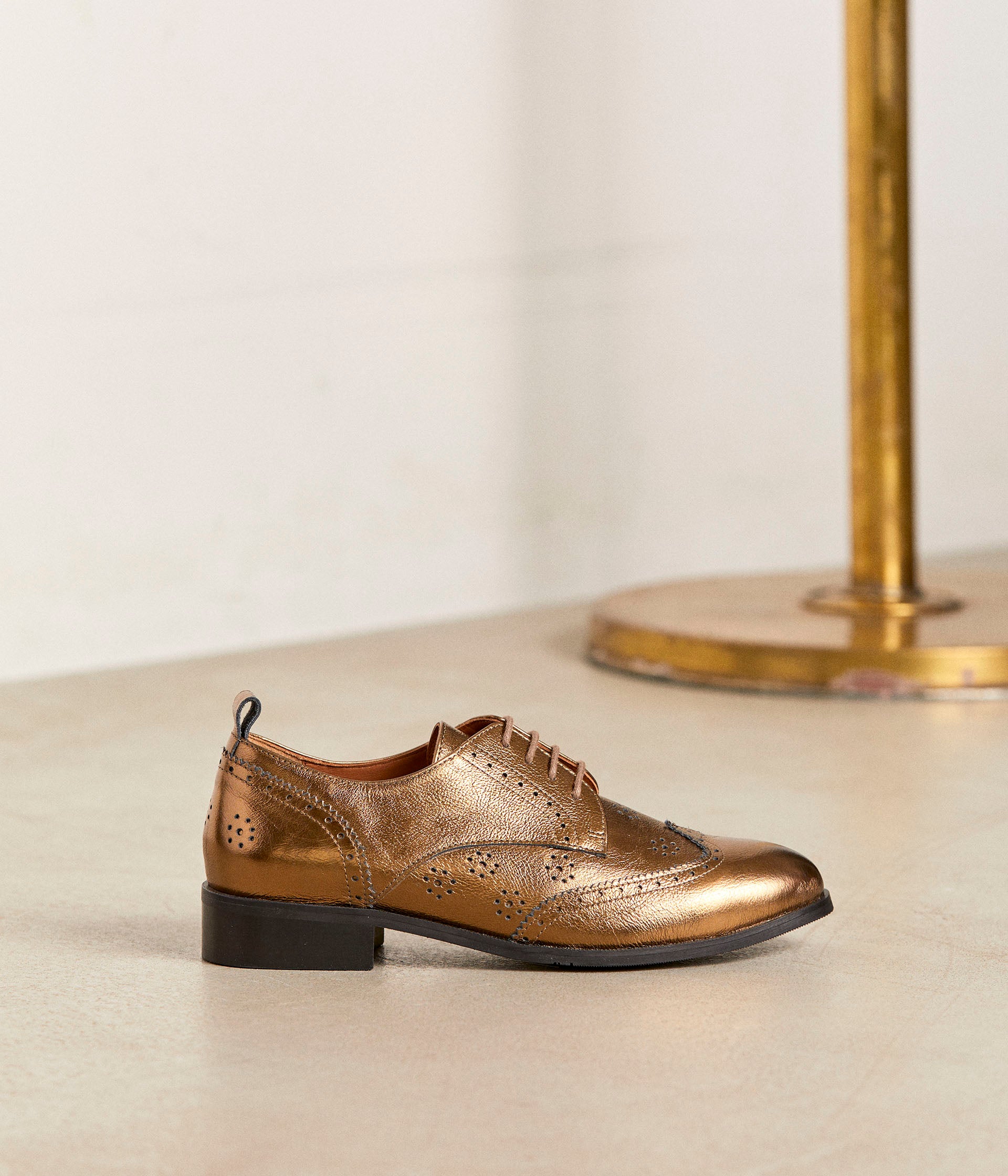 Derbies cuir or Phil