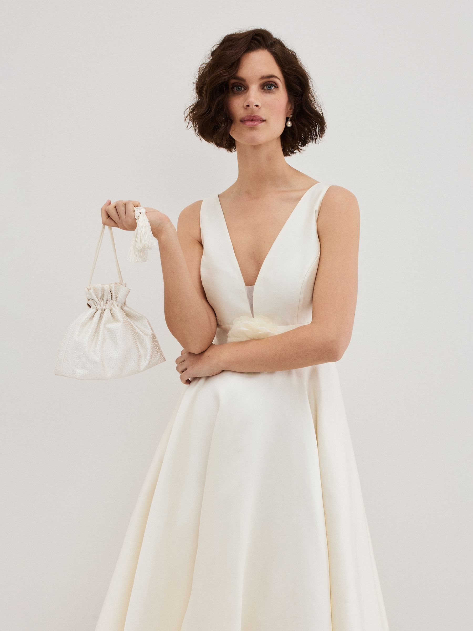 Phase Eight Pearl Drawstring Clutch