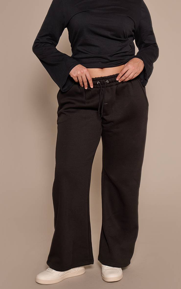 Noir Jogging Grande Taille À Jambes Larges