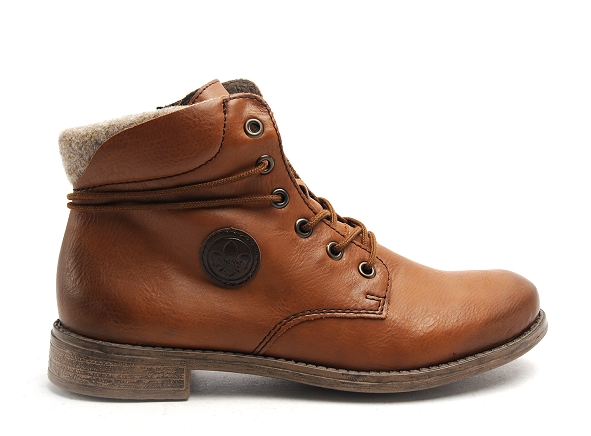 Rieker boots bottine plates femme 77423 marron
