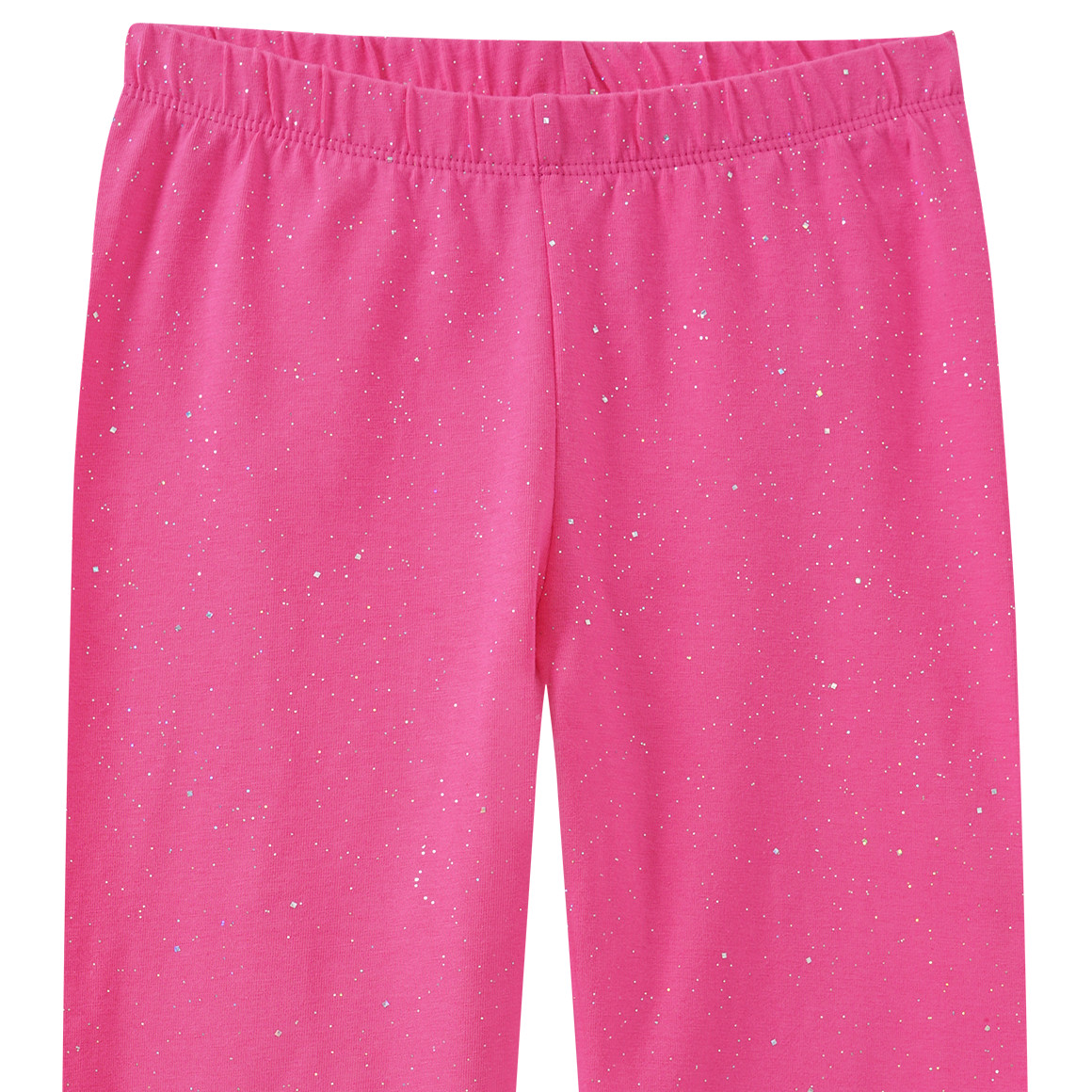 Yigga Mädchen Capri mit Glitzer-Allover pink