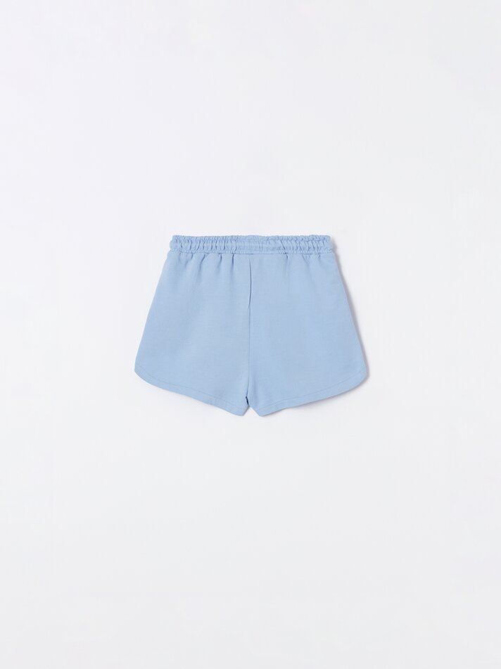 Conjunto com 2 shorts de pelúcia lisos e básicos - Ocean
