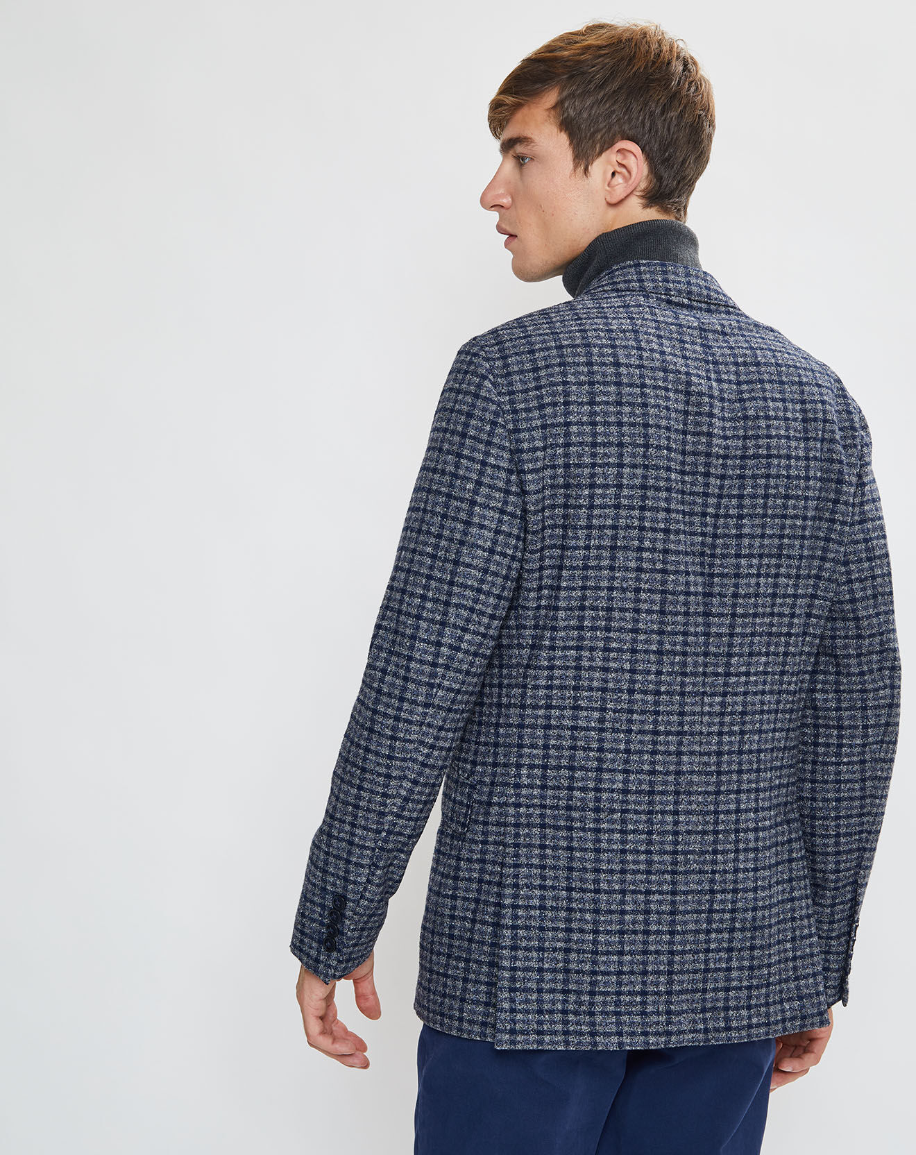 Hackett London Veste Vichy tricolore bleu/gris