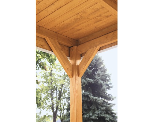 SKAN HOLZ Toulouse paviljoen met schroefsteunen, 302 x 302 cm, naturel