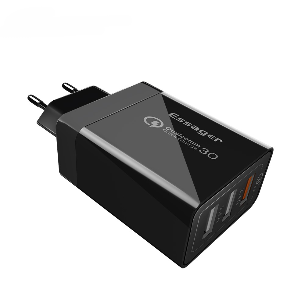 (30W) 3x USB A Ladegerät Netzteil Quick Charge 3.0 - Schwarz