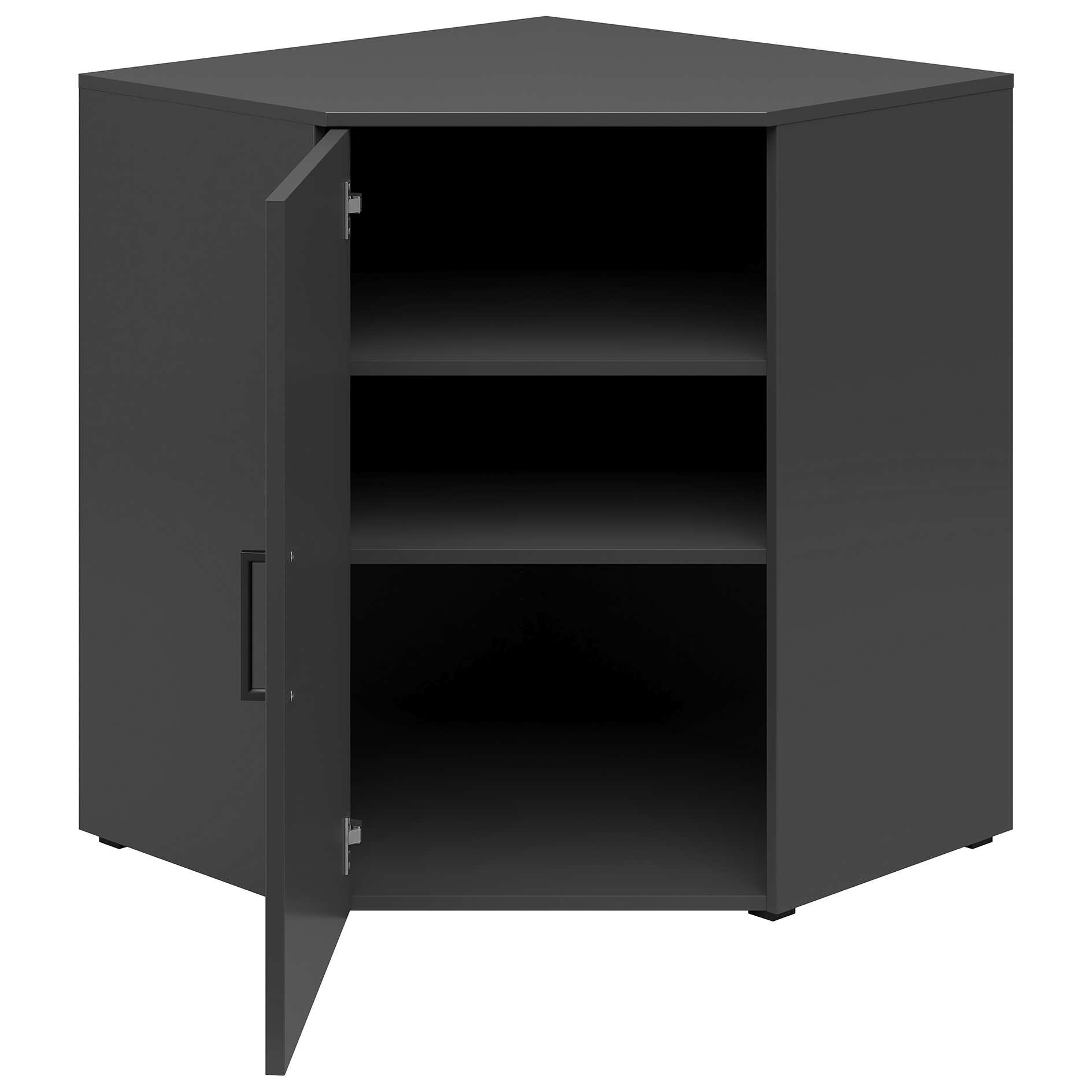 Eck-Kommode - anthrazit - 73 cm breit