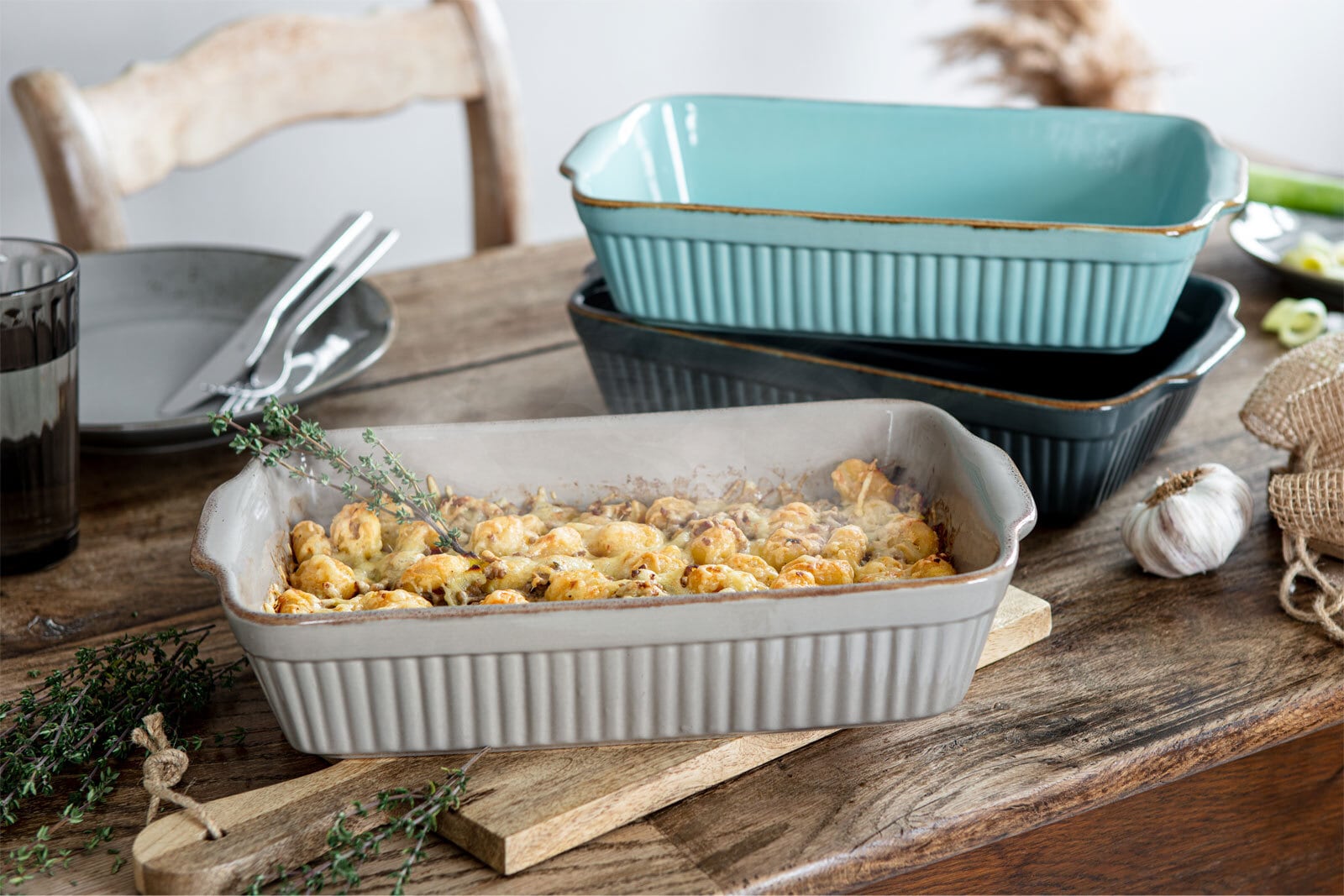CreaTable Auflaufform CLASSIC VINTAGE petrol
