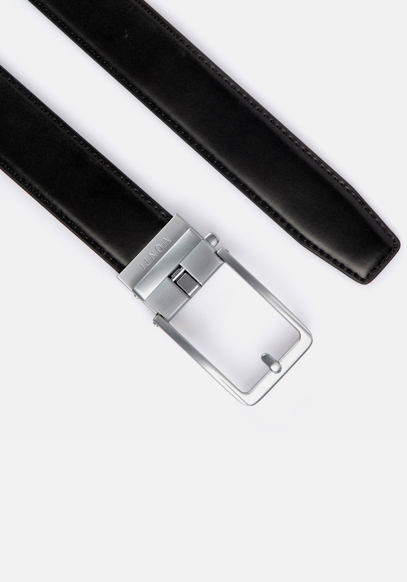 MONTI Ledergürtel 3,5 cm breit, Klassisch-Business, Automatikschliesse - Passt immer