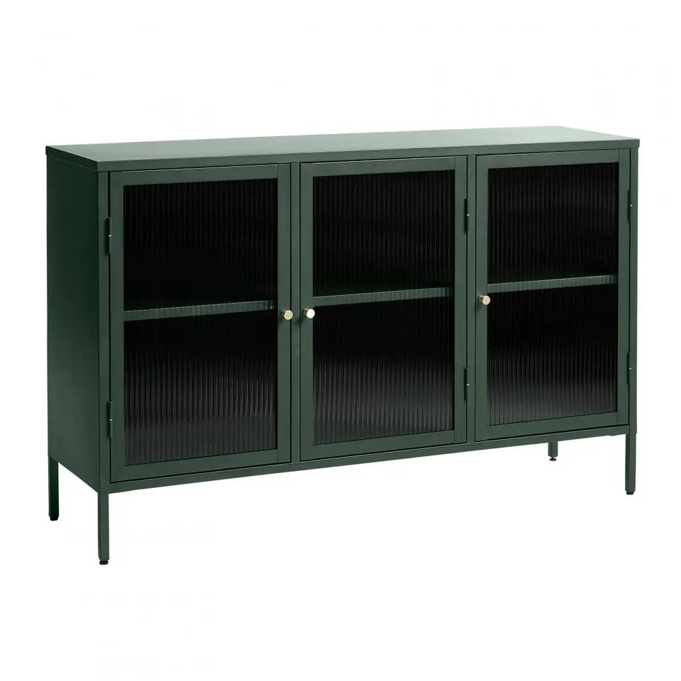 Nordic Home - Olan glazen dressoir - 130 cm - groen