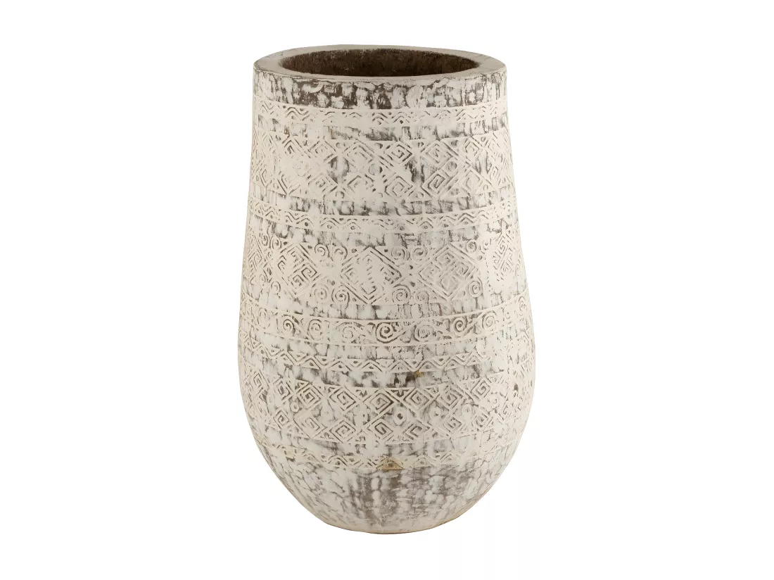 Cache-Pot en Bois Design 