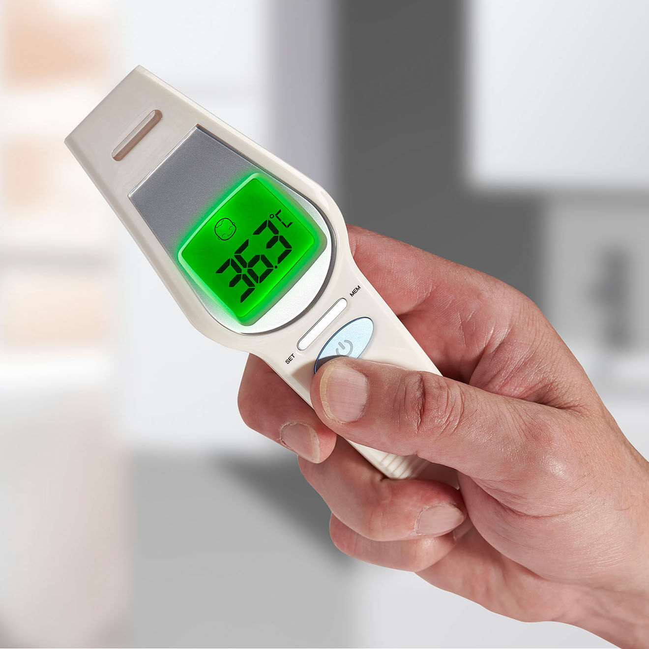 Yoghi Thermomètre frontal norme médicale blanc