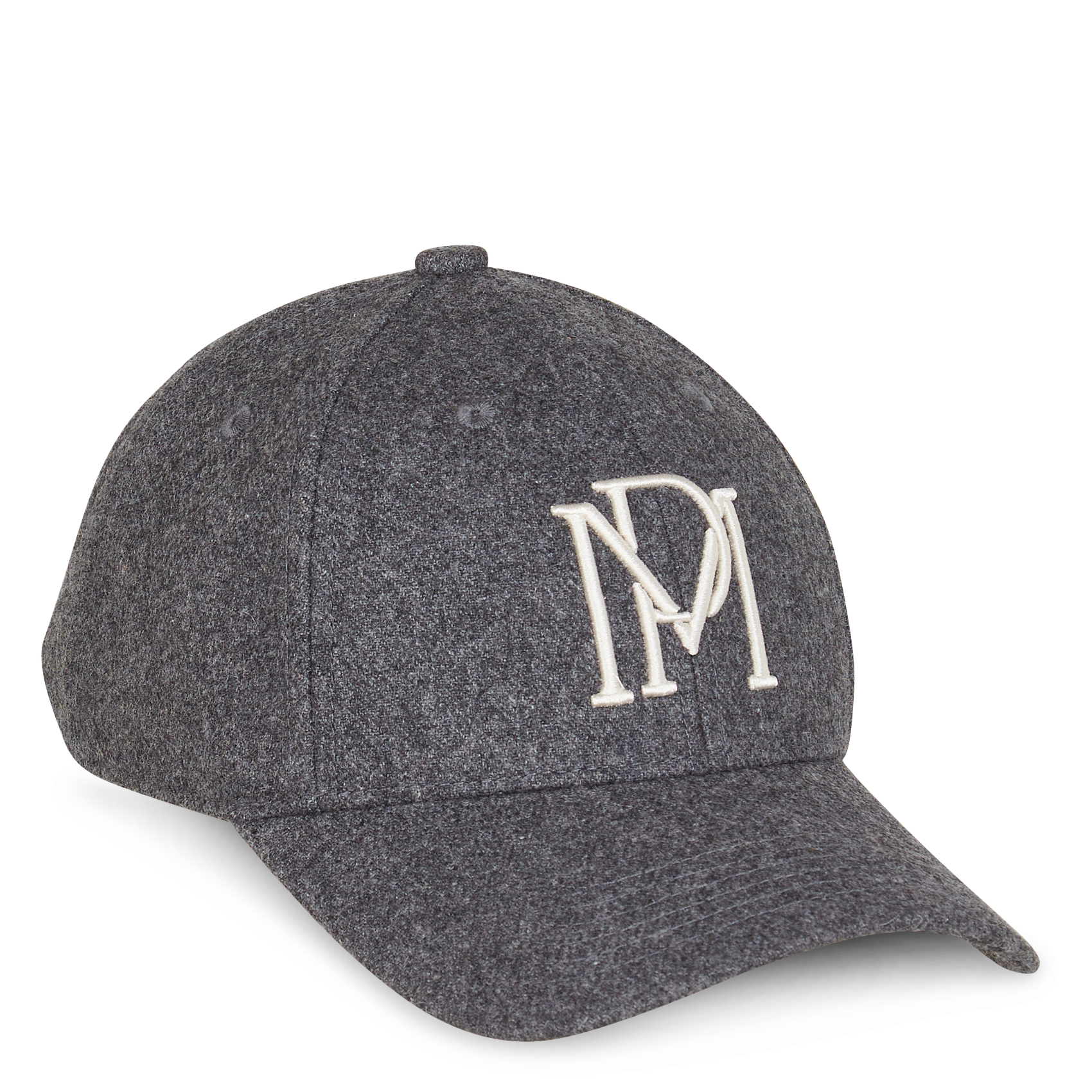 ANOUK - Casquette brodée en laine mélangée | Gris