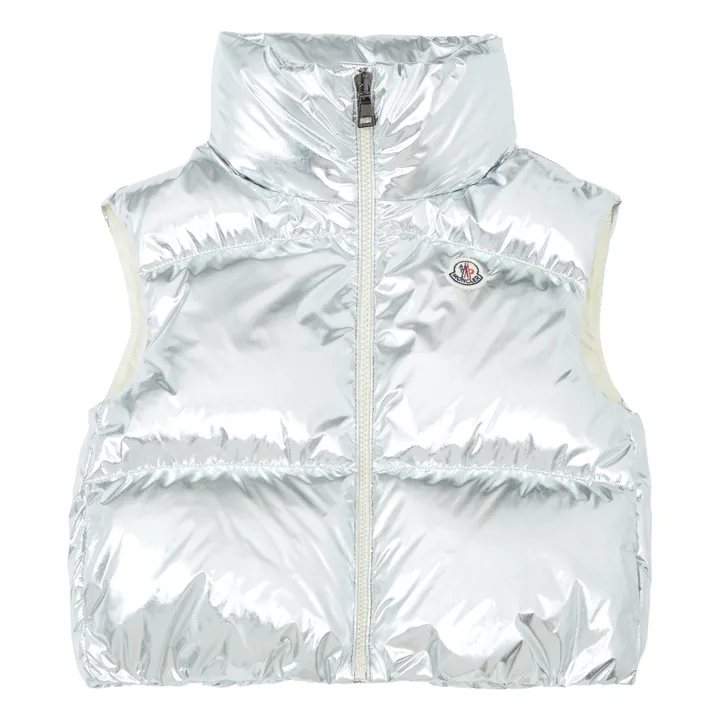Moncler Doudoune Sans Manches Logo Blavet | Argenté