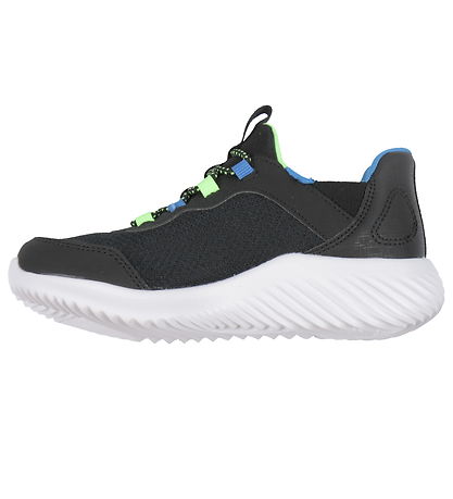 Skechers Sko - Brisk-Burst Slip-Ins - Blåck/Blue/Lime