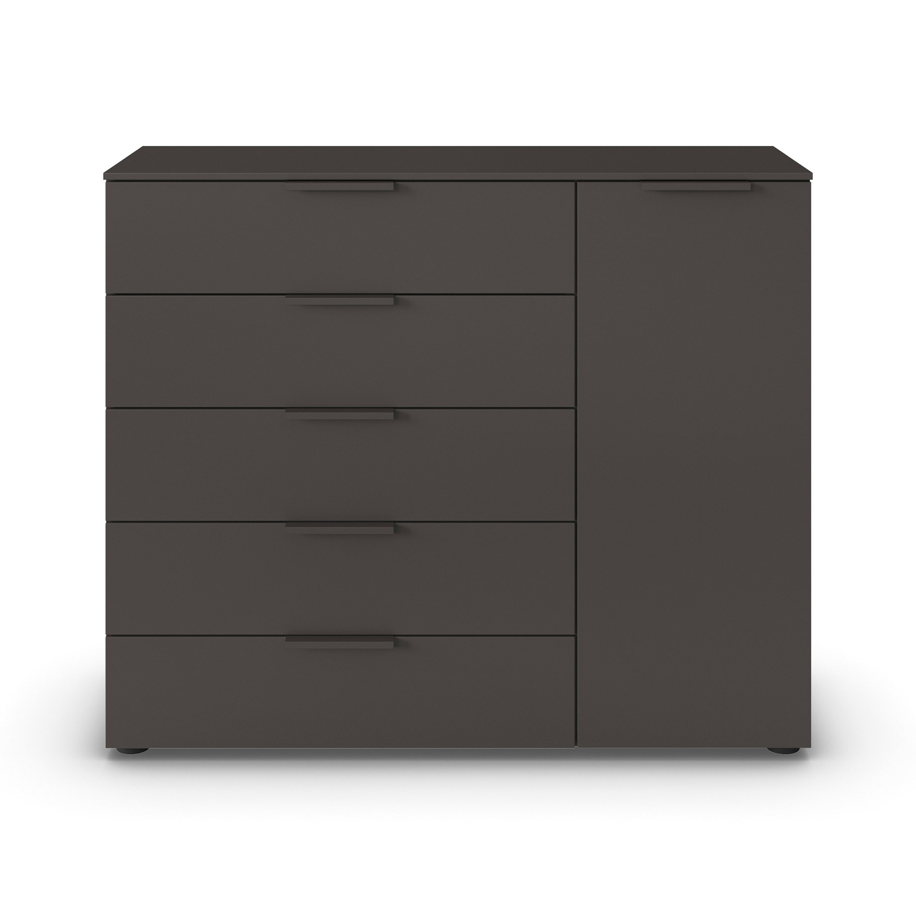Kommode - graphit - Graphitgriffe - 120 cm