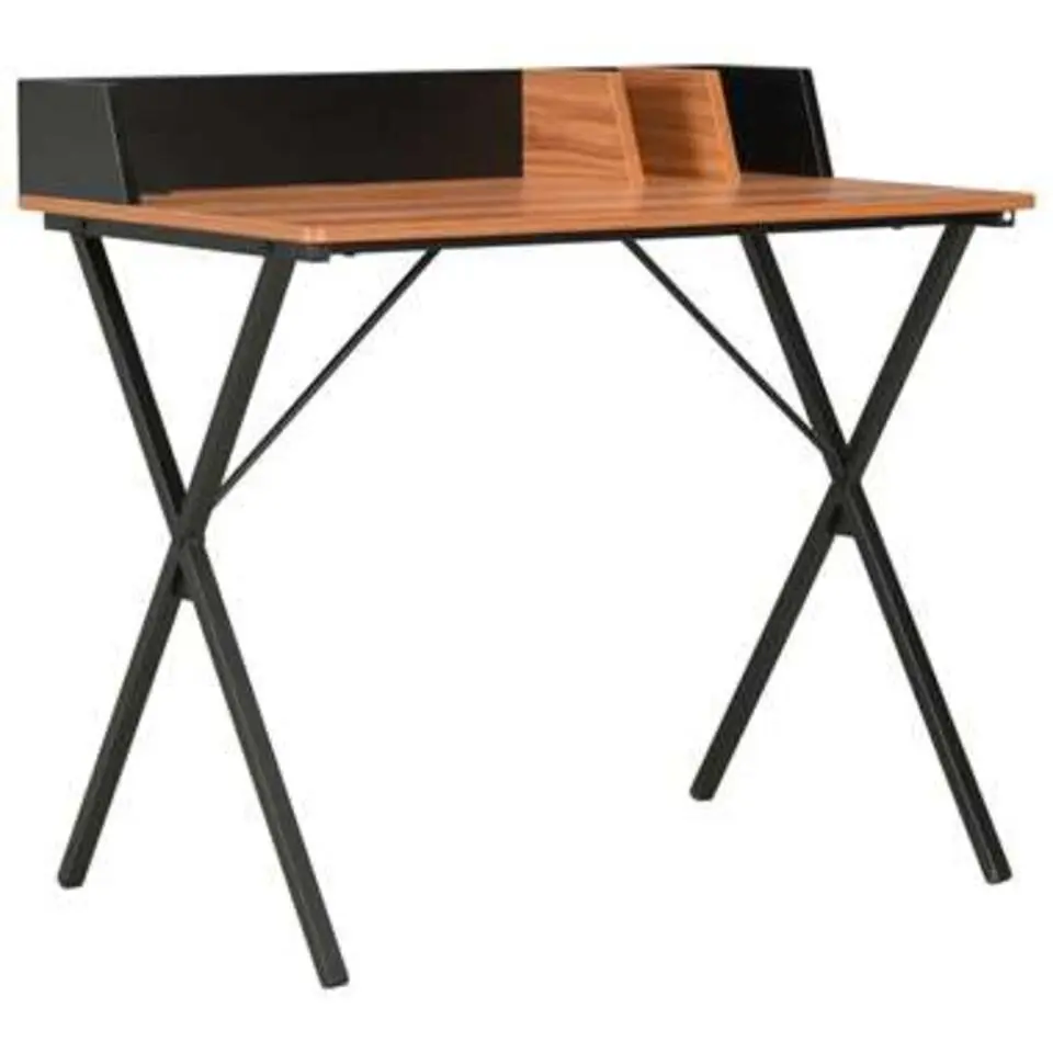 vidaXL - Computertafel - Zwart - Bewerkt hout