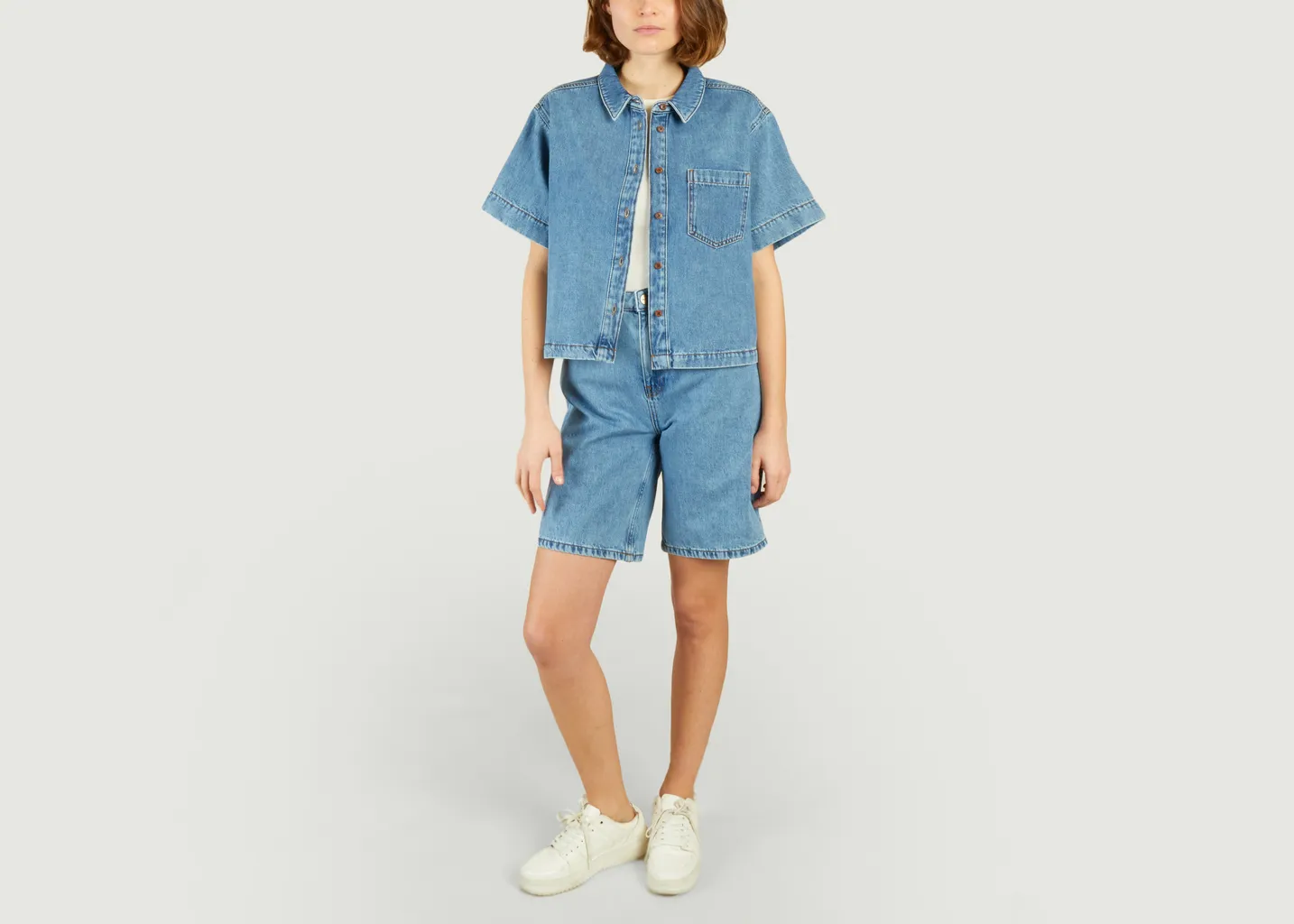 Chemise manches courtes en jean Augusta Skall Studio