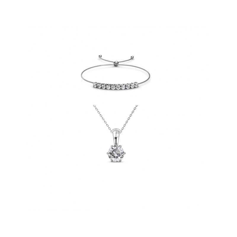 Parure Crystal Mia Birth Stone - Argenté et Cristal