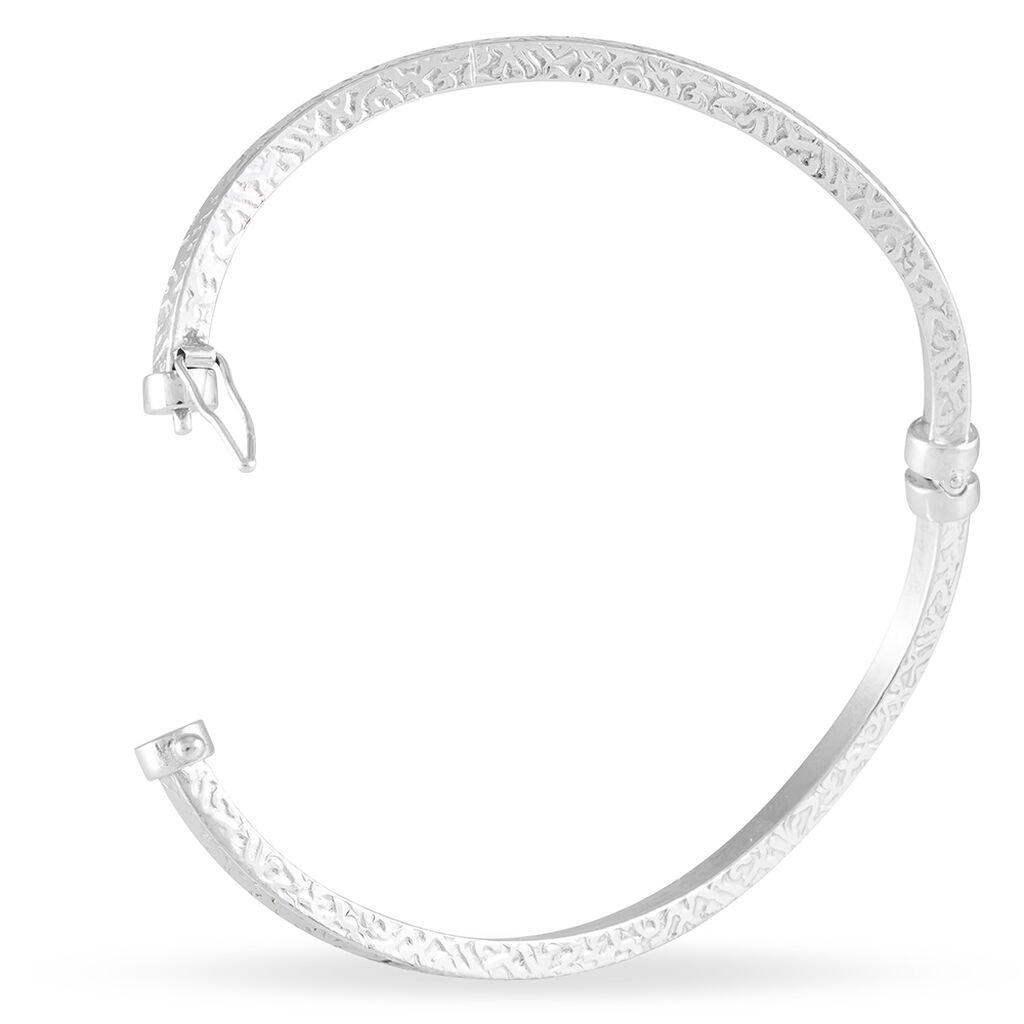 Bracelet Jonc Safietouae Argent Blanc