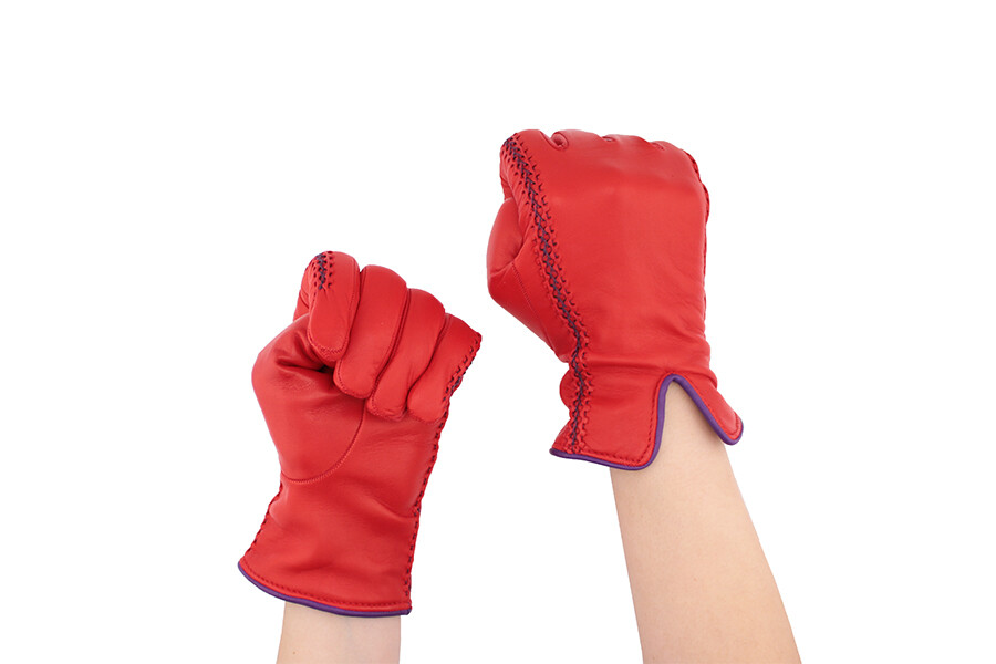 Glove Twist red purple