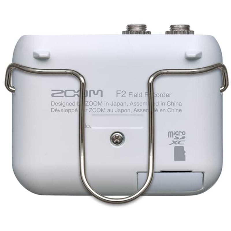 Zoom F2 White recorder met dasspeldmicrofoon