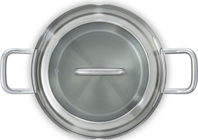 BK Q-linair Master Glas pannenset - 4-delig - glazen deksel - veilig afgietsysteem - inductie