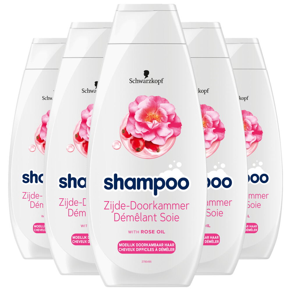 5x Schwarzkopf Zijde-Doorkammer Shampoo400 ml