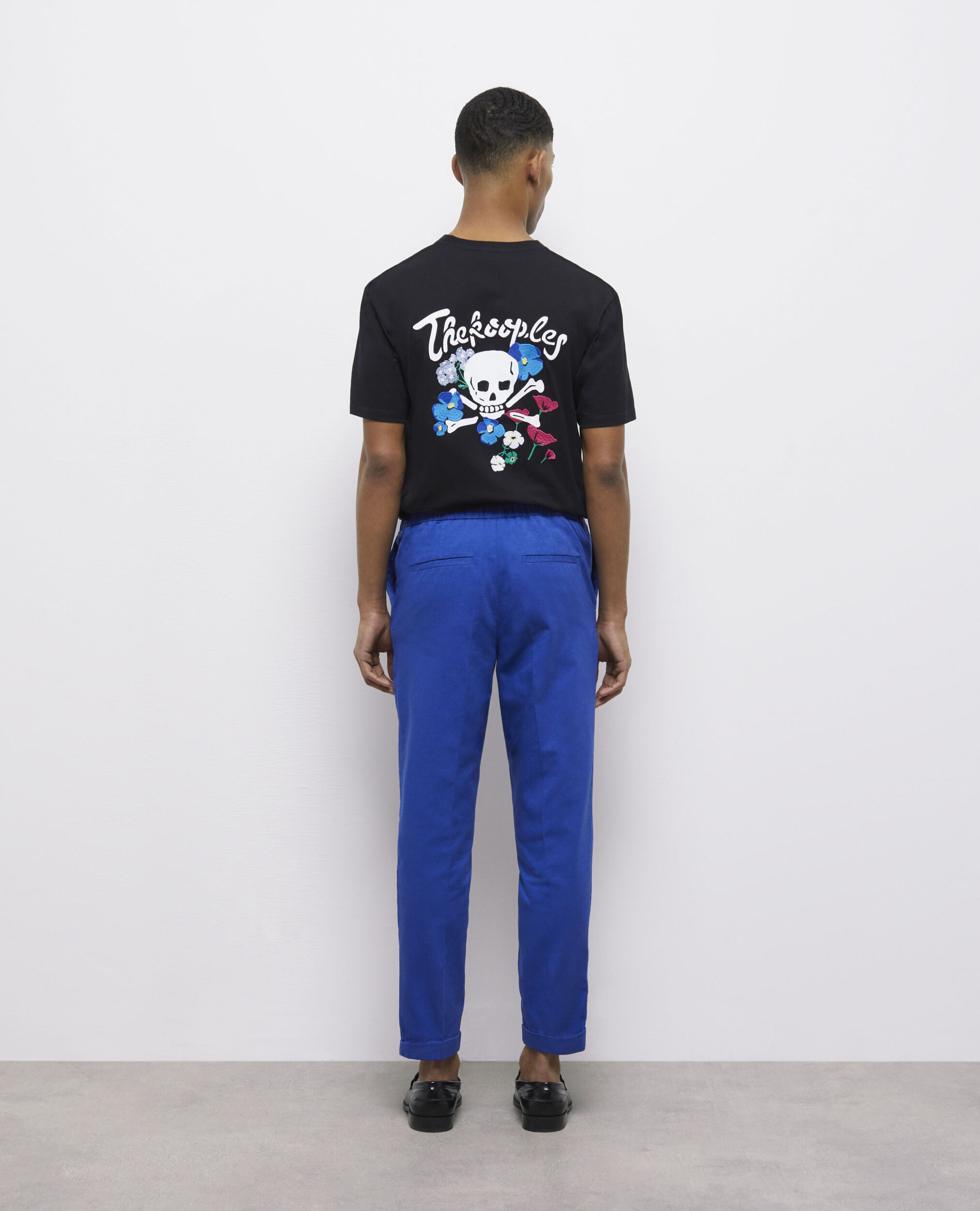 Pantalon bleu en coton