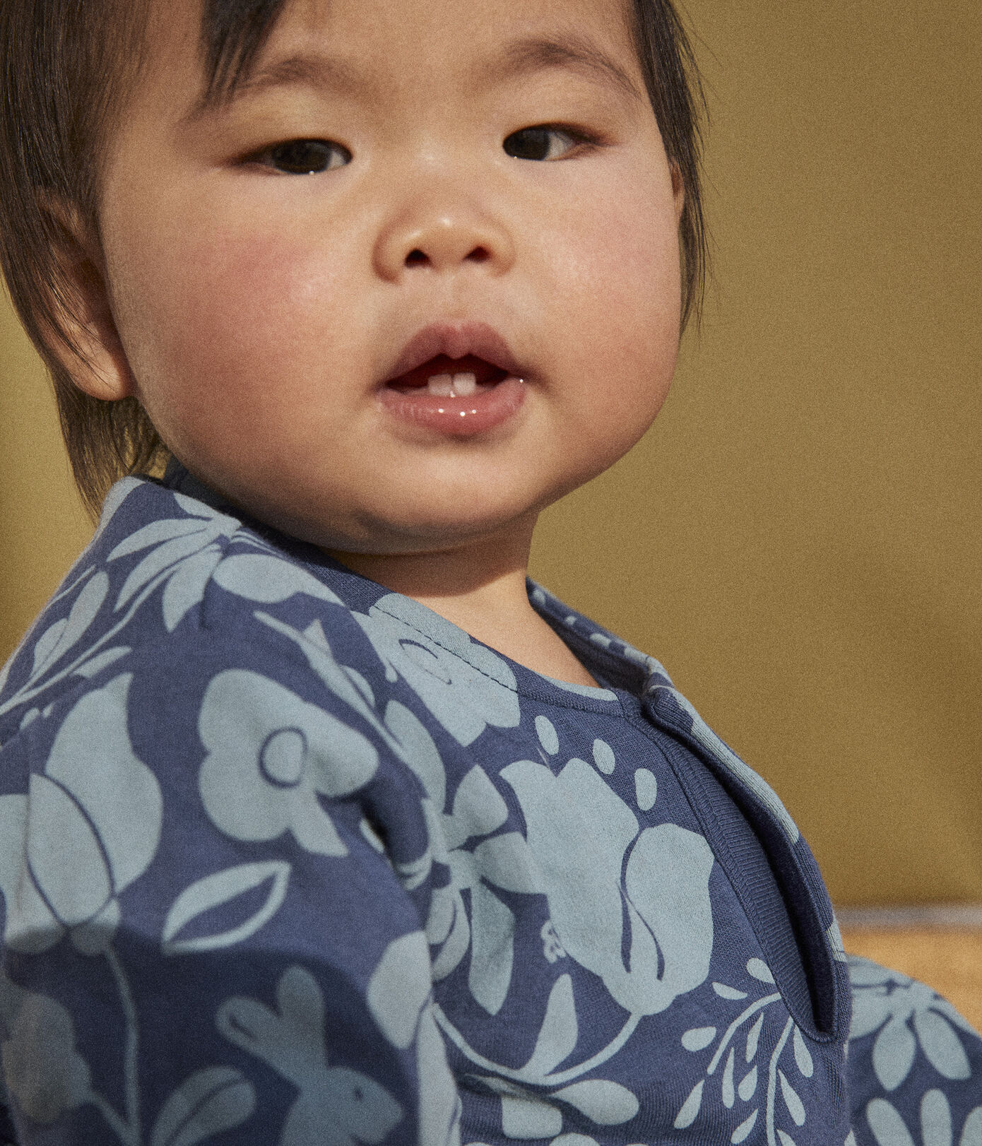 Robe manches longues bébé imprimée en tubique matelassé