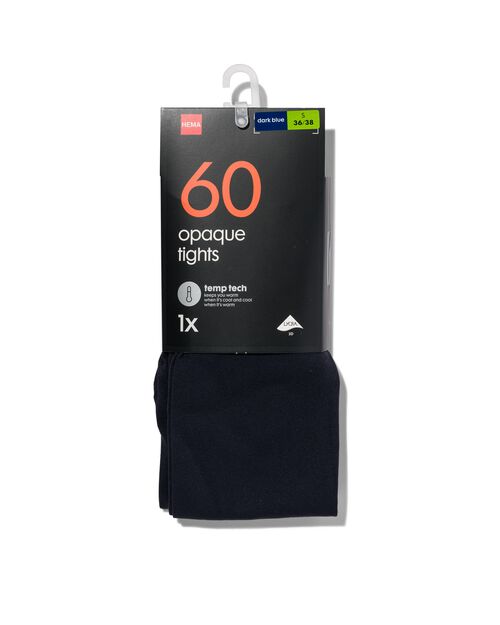 collant temp tech 60 deniers bleu foncé