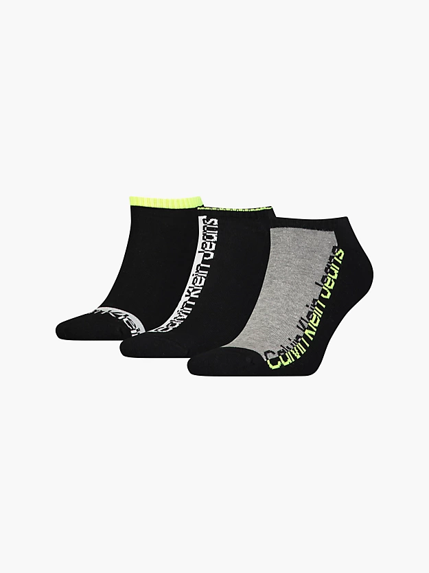 Conjunto de 3 Meias de Cano Curto com Logotipo