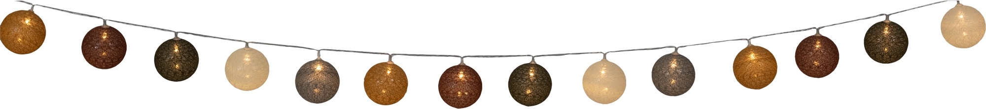 Berger Cotton Sphere Lichterkette 20 LED Kugeln (Länge 2,3 m)