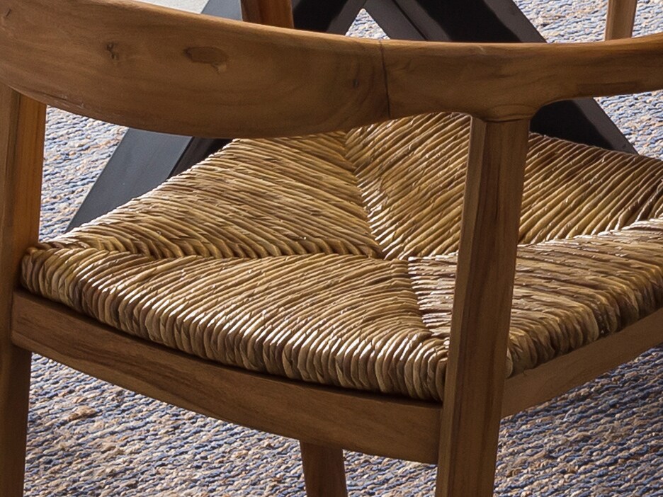 Armlehnstuhl Teakholz Essstuhl Küchenstuhl Wohnzimmer Küche Esszimmer Stuhl