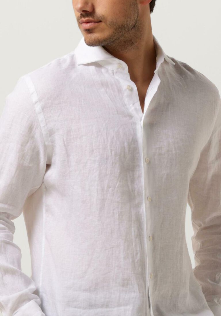 PROFUOMO witte profuomo klassiek overhemd shirt x-cutaway sc linnen
