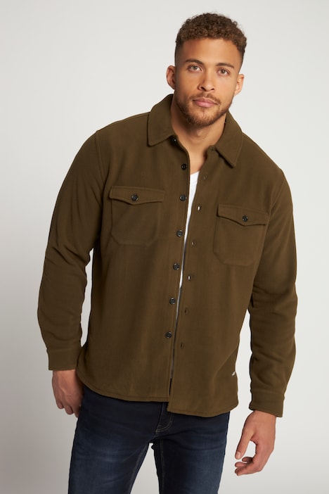 Hemd, Overshirt, Langarm, Fleece