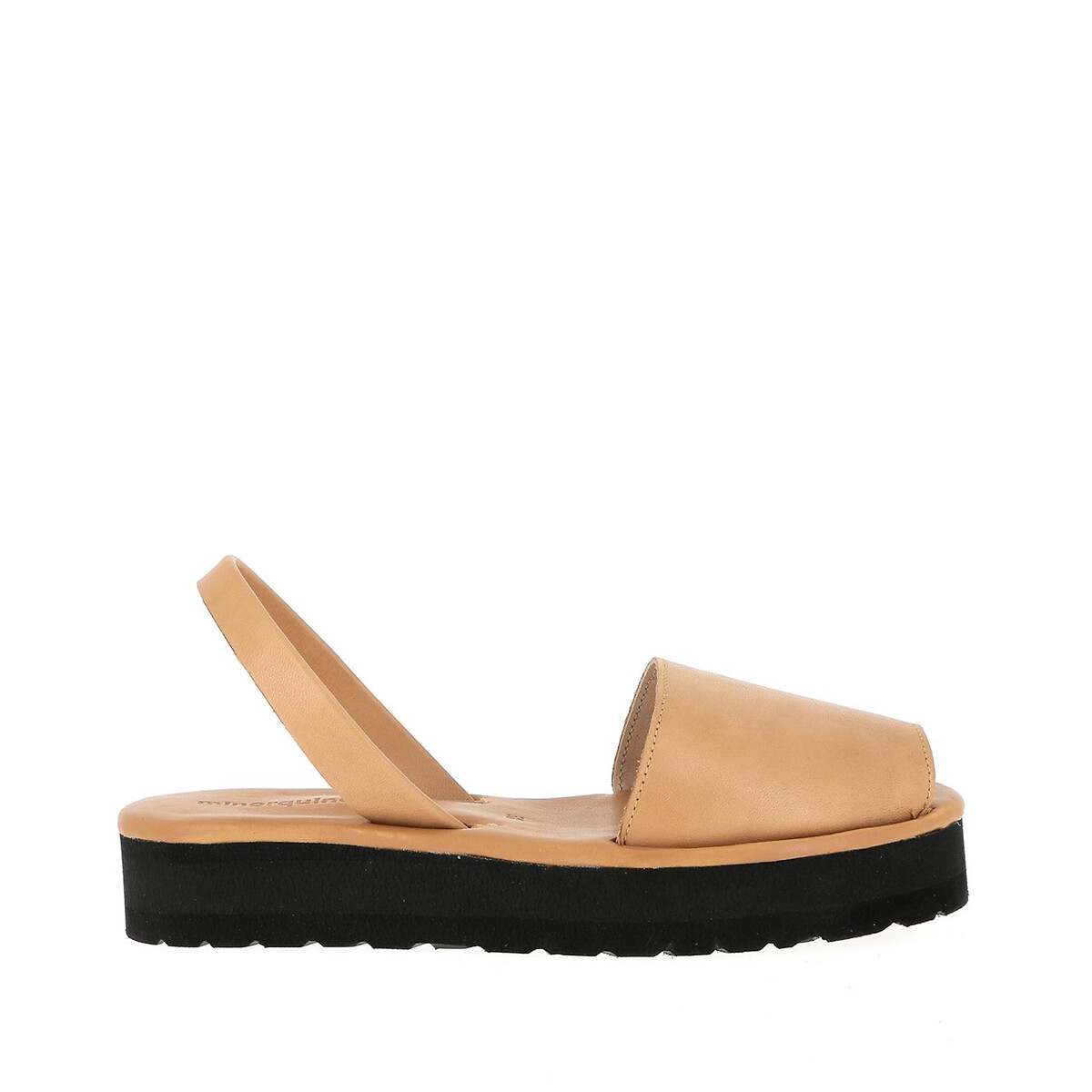 MENORQUINES<br>Sandalen em leer com plateauzool Avarca Platja Plateforme