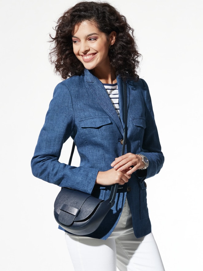 Lederhandtasche Schmuckriegel