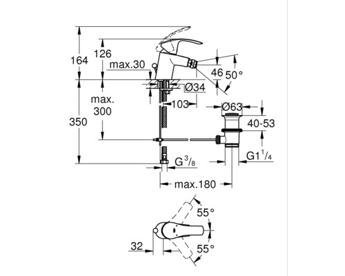 GROHE bidetmengkraan EUROSMART chroom 32929002