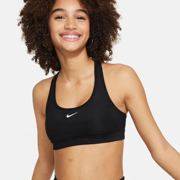 Nike Junior BH Dri-FIT Swoosh Sports Bra Sort