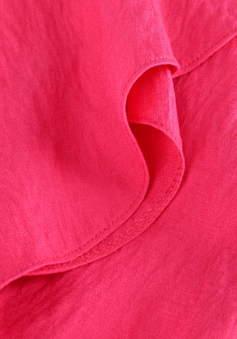 ACCESS roze access midi jurk sleeveless dress with ruffles