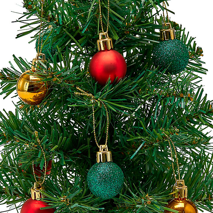 Mini sapin de noël coloris vert H.32 cm support inclus