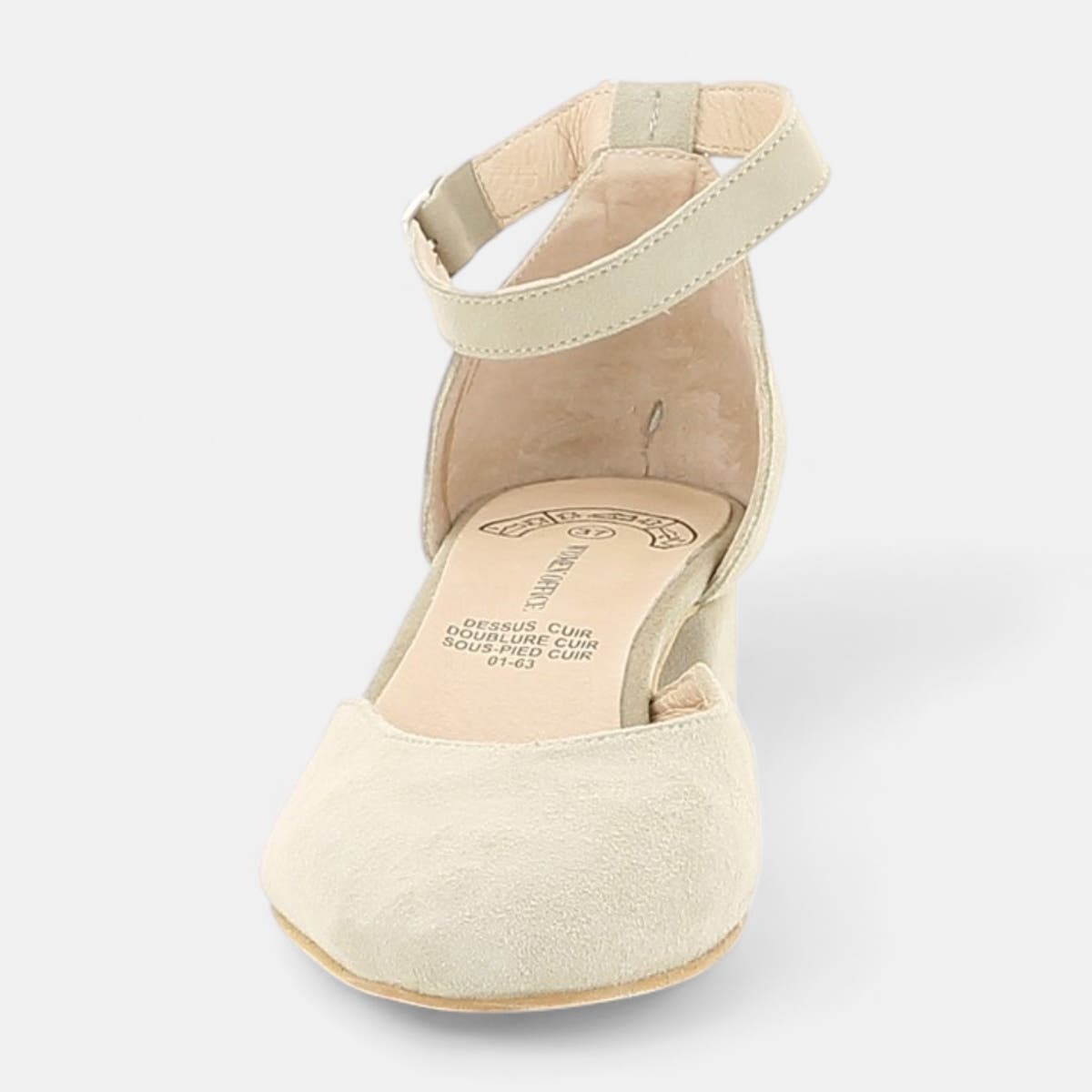 Escarpins quartiers ouverts Femme en cuir beige