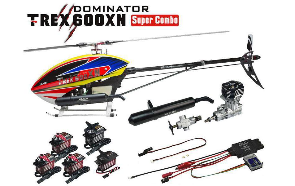 Helikopter T-Rex 600XN Super Combo Bausatz<br>Nitro-Helikopter