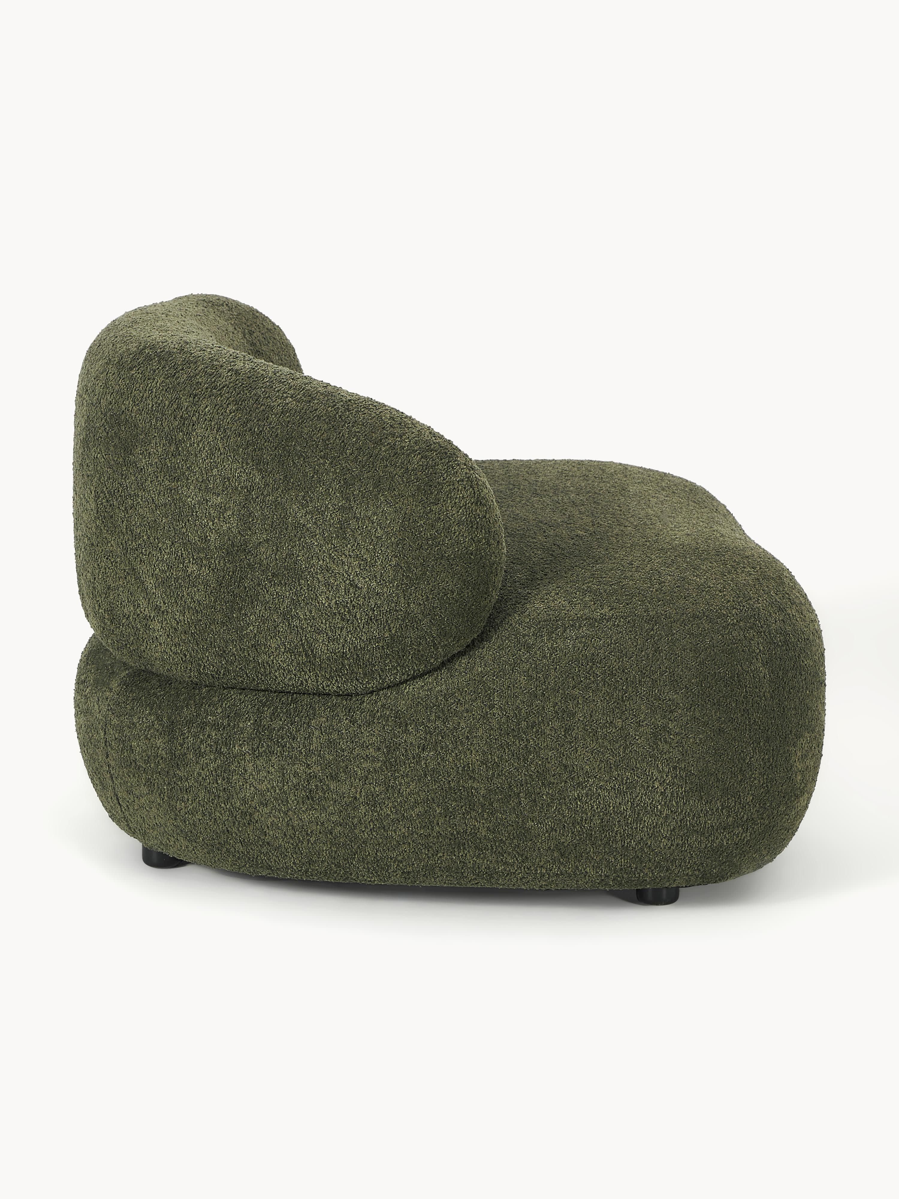 Loungefauteuil Alba uit teddy bouclé