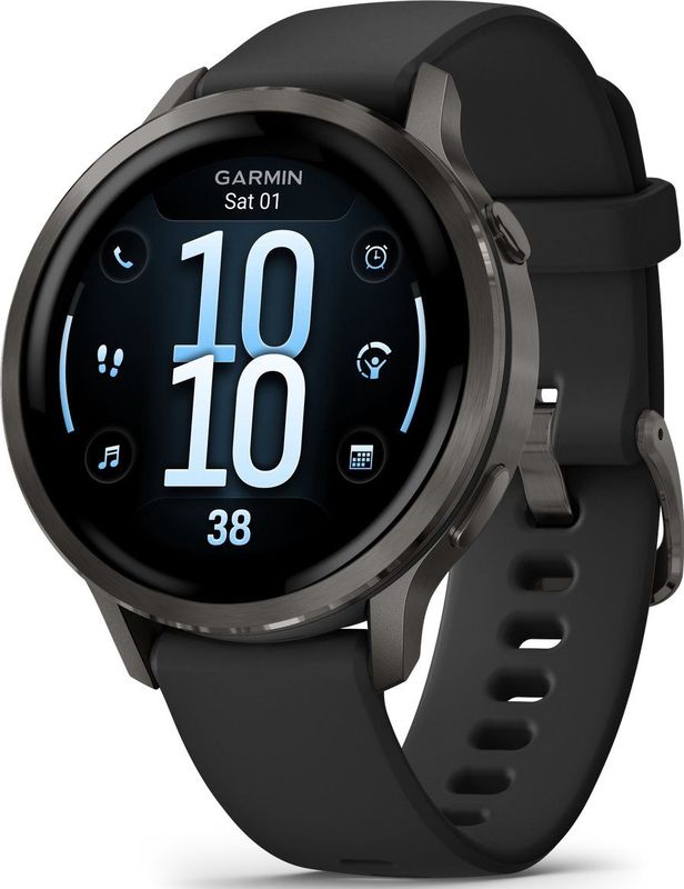 Garmin - Venu 4 - Smartwatch - Slate Black/Black - 41mm - GPS - AMOLED-touchscreen