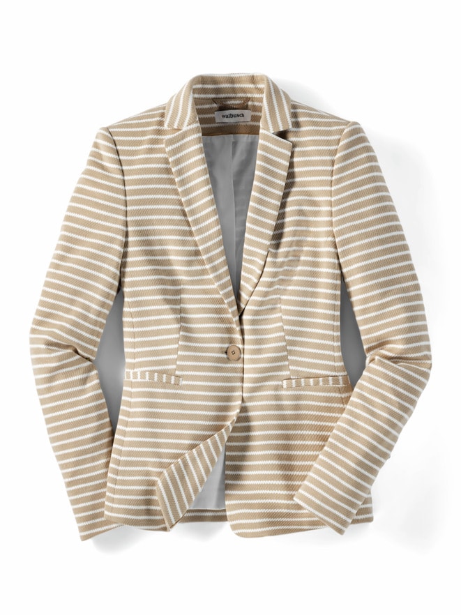 Jersey-Blazer Piquestruktur